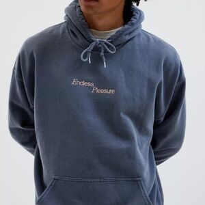 Urban Outfitters Slate Blue 'Endless Pleasure' Hooded Pullover